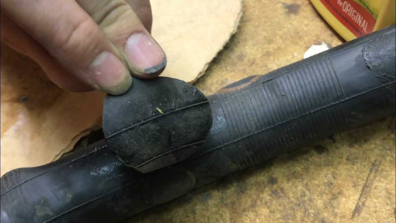 PATCHING hole in innertube with “another” piece of an innertube