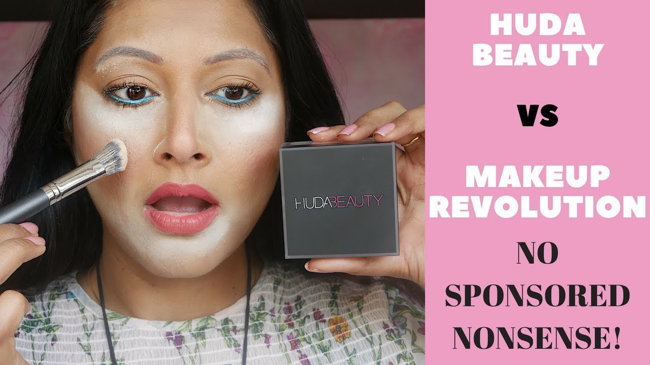 HUDA BEAUTY EASY BAKE VS MAKEUP REVOLUTION LUXURY POWDER | REVIEW + WEAR TEST MEDIUM INDIAN SKIN