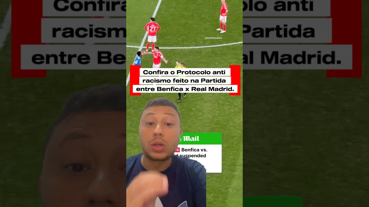 Check out the anti-racism protocol implemented at the Benfica vs. Real Madrid match. #football
