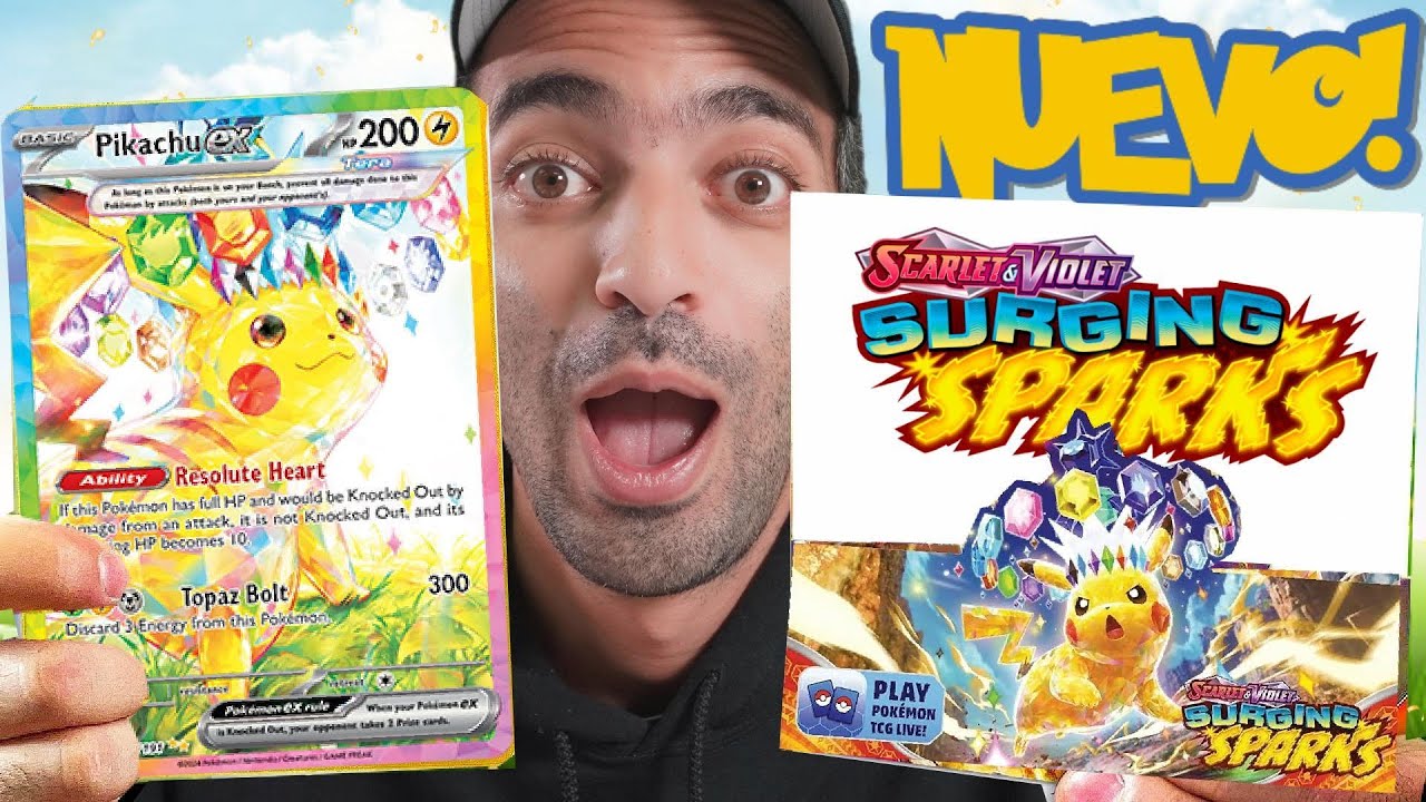 ABRI LAS NUEVAS BOOSTER BOX DE SURGING SPARKS DE POKEMON TCG...