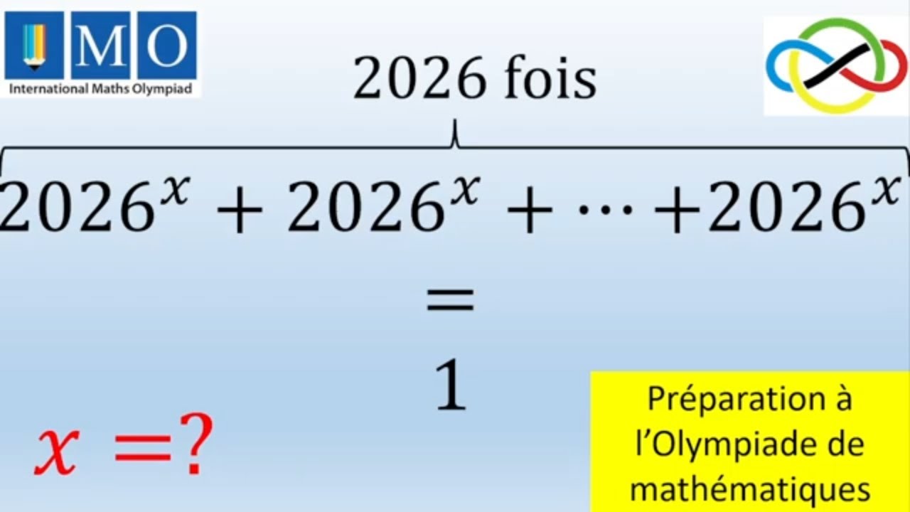 Préparation à l'olympiade de mathématiques : une équation puissante