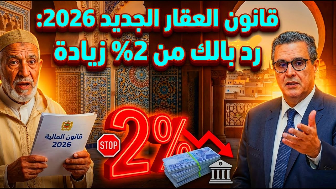 قانون العقار 2026 في المغرب: الشراء بالكاش، زيادة 2%، وكيفاش تشري دارك بلا مشاكل ضريبية