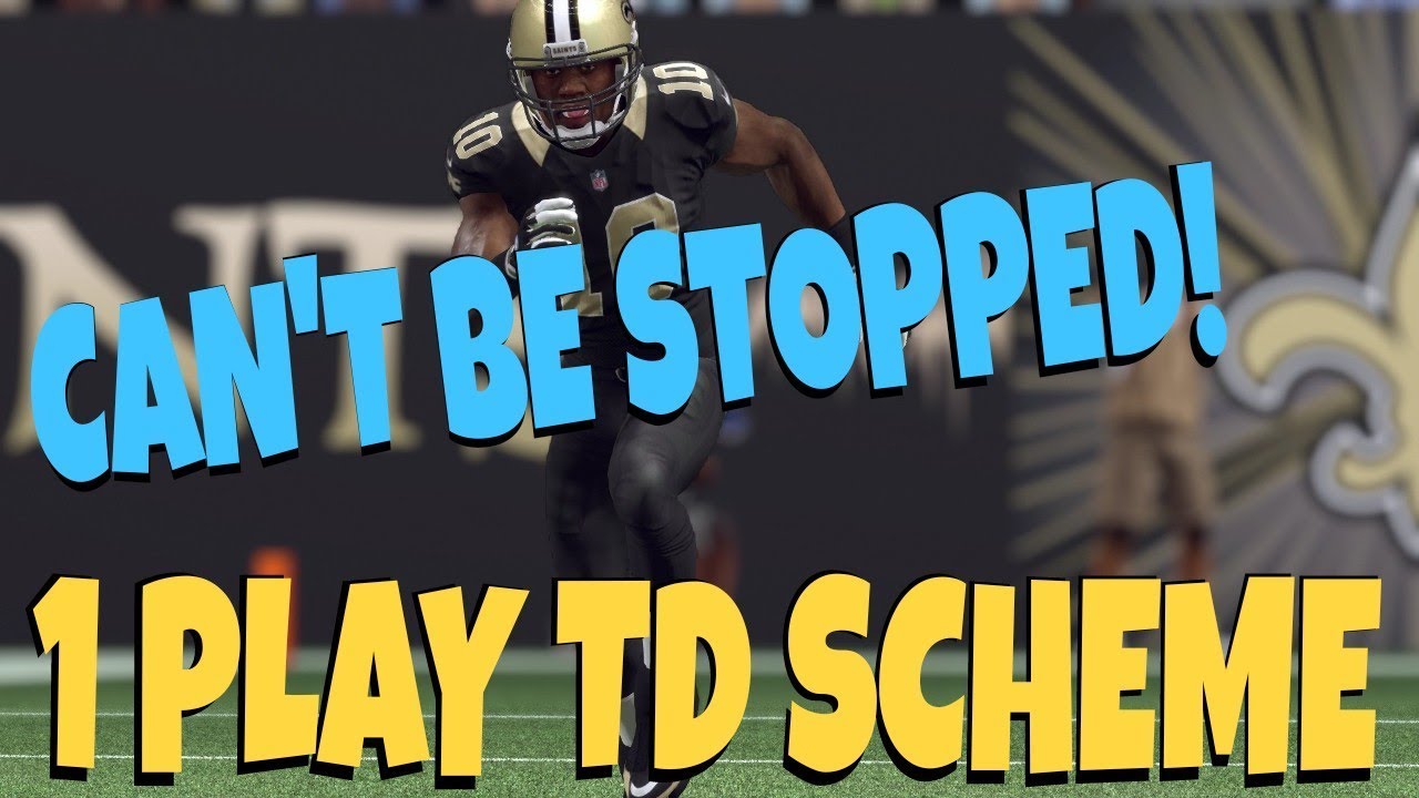 SCORE FROM ANYWHERE ON THE FIELD 1 PLAY TOUCHDOWN! MADDEN 18 MONEY PASS PLAY BEST SAINTS TIPS PART 2