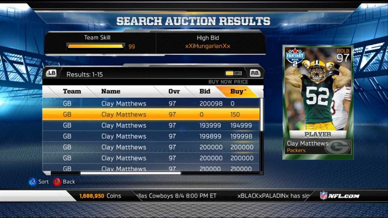 Madden 13 MUT-AMAZING SNIPE 150 coins!