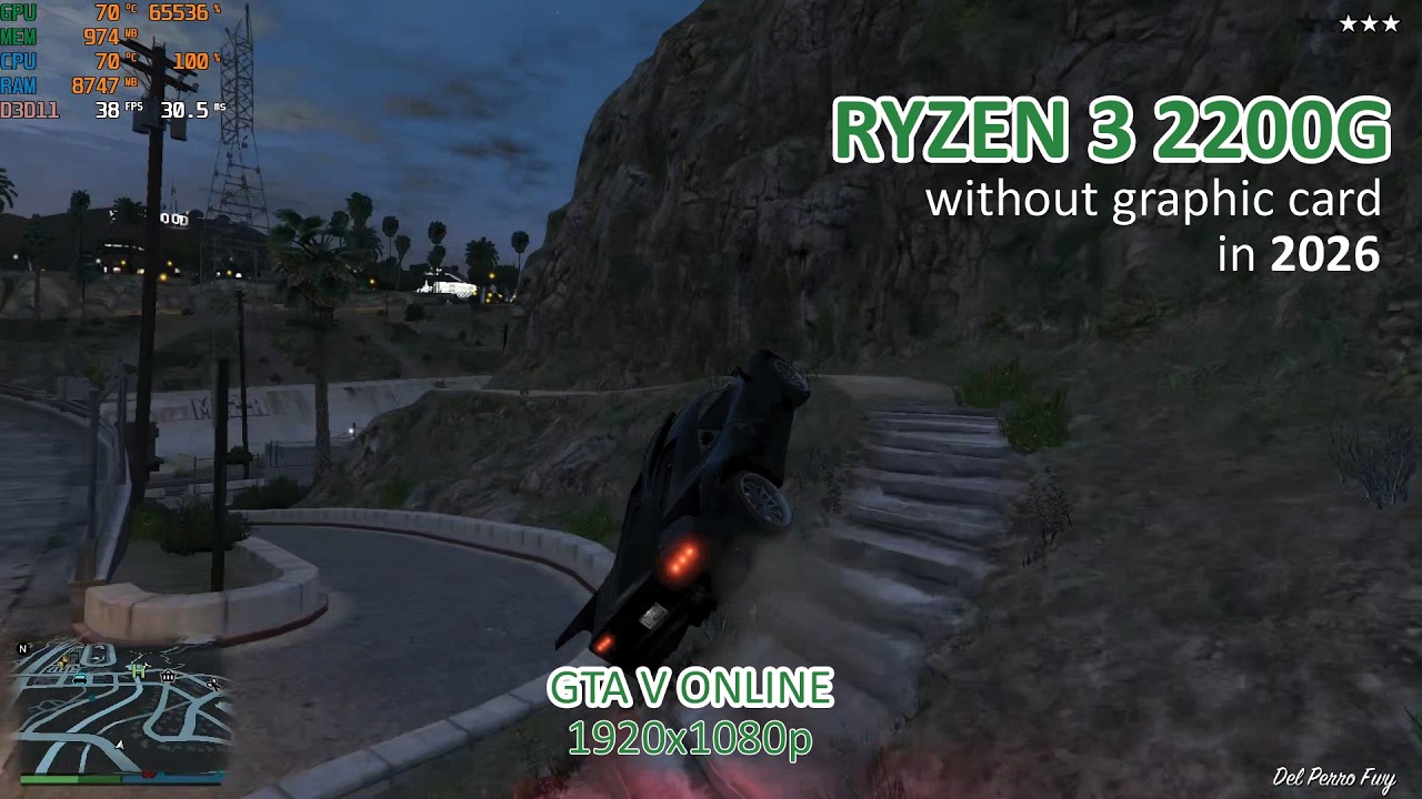 No GPU Gaming in 2026? Ryzen 3 2200G Tested in GTA 5 Online!