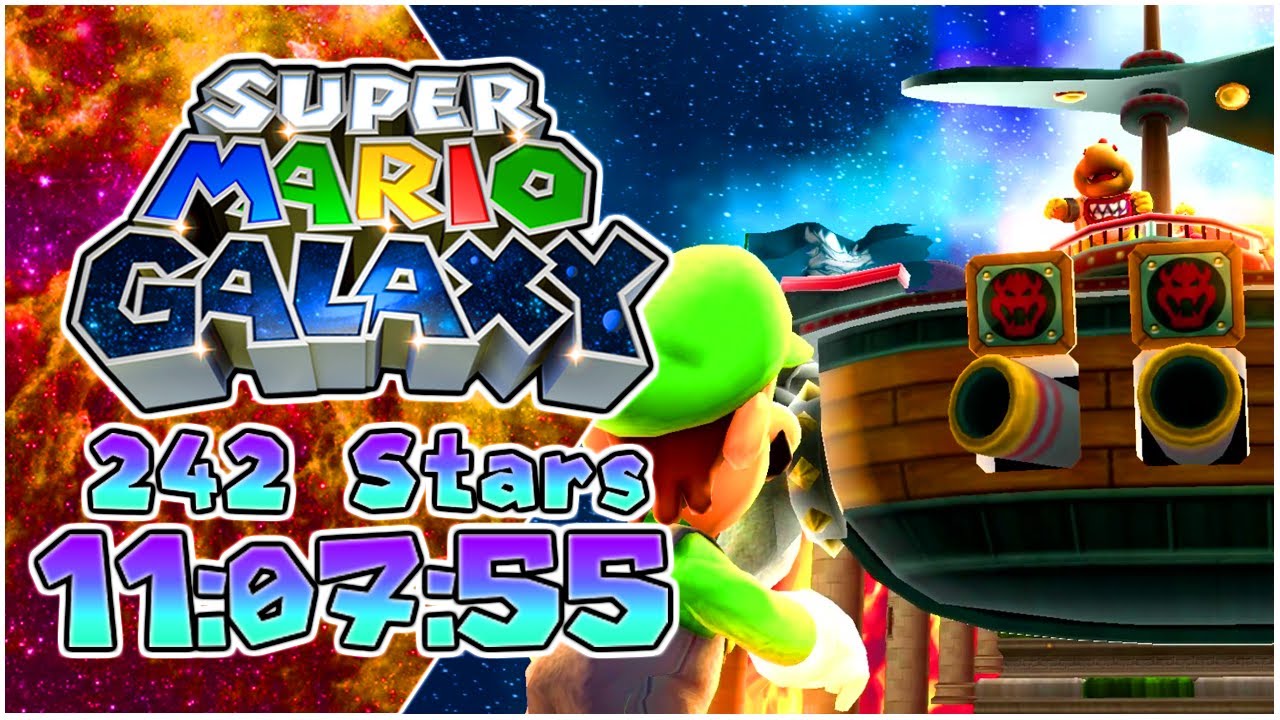 [WR] Super Mario Galaxy 242 Stars (100%) Speedrun in 11:07:55