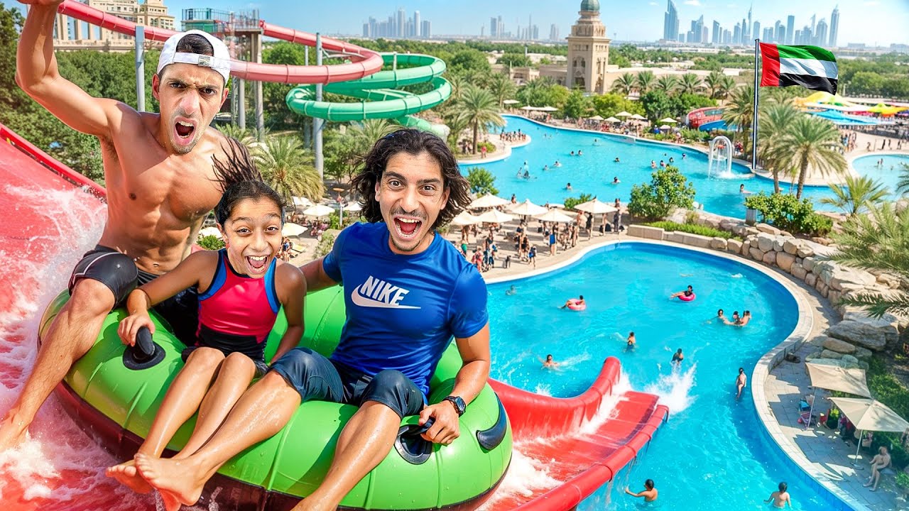 Parc Aquatique le PLUS DANGEREUX de Duba&iuml; 😱 ( Toboggans G&Eacute;ANTS et Sensations Fortes )