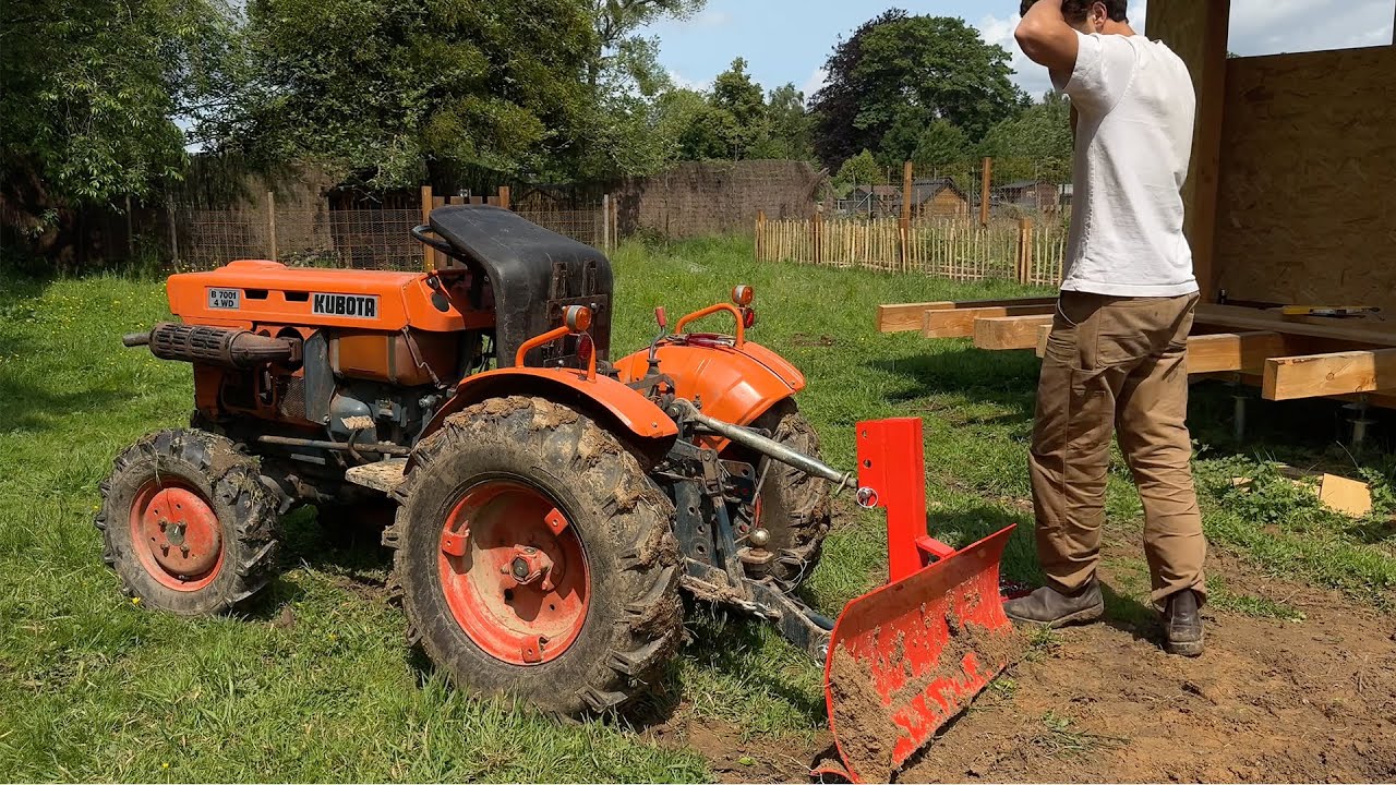 j'utilise mon micro tracteur comme un bulldozer