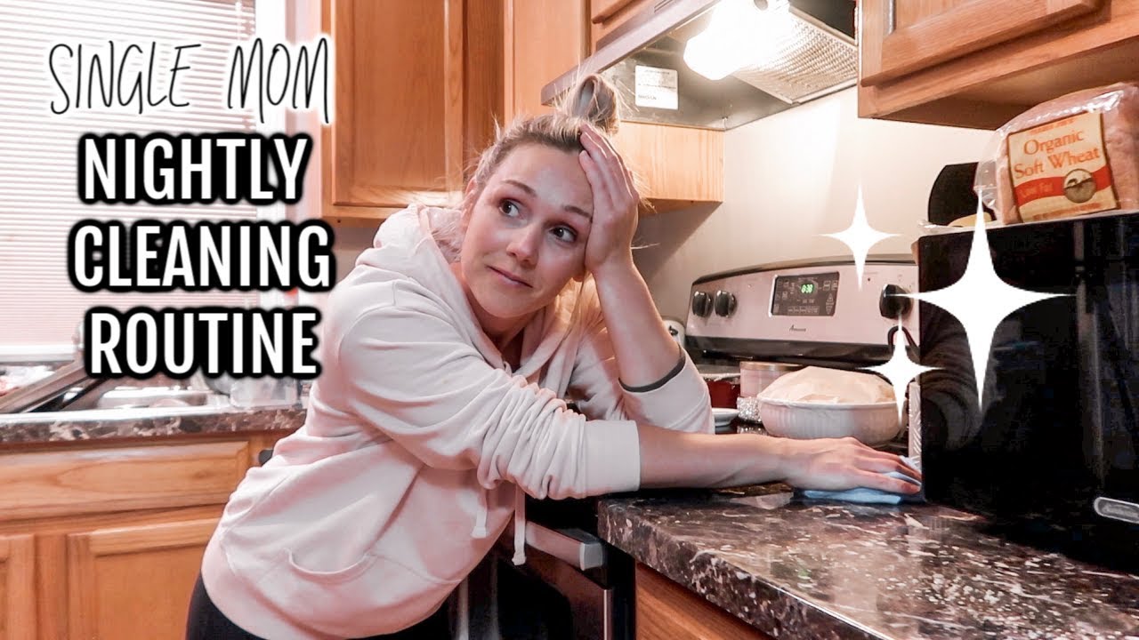 REALISTIC NIGHT TIME CLEANING ROUTINE OF A SINGLE MOM 2019| Tres Chic Mama
