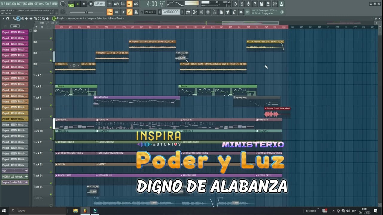 Pista musical - PODER Y LUZ - digno de alabanza 