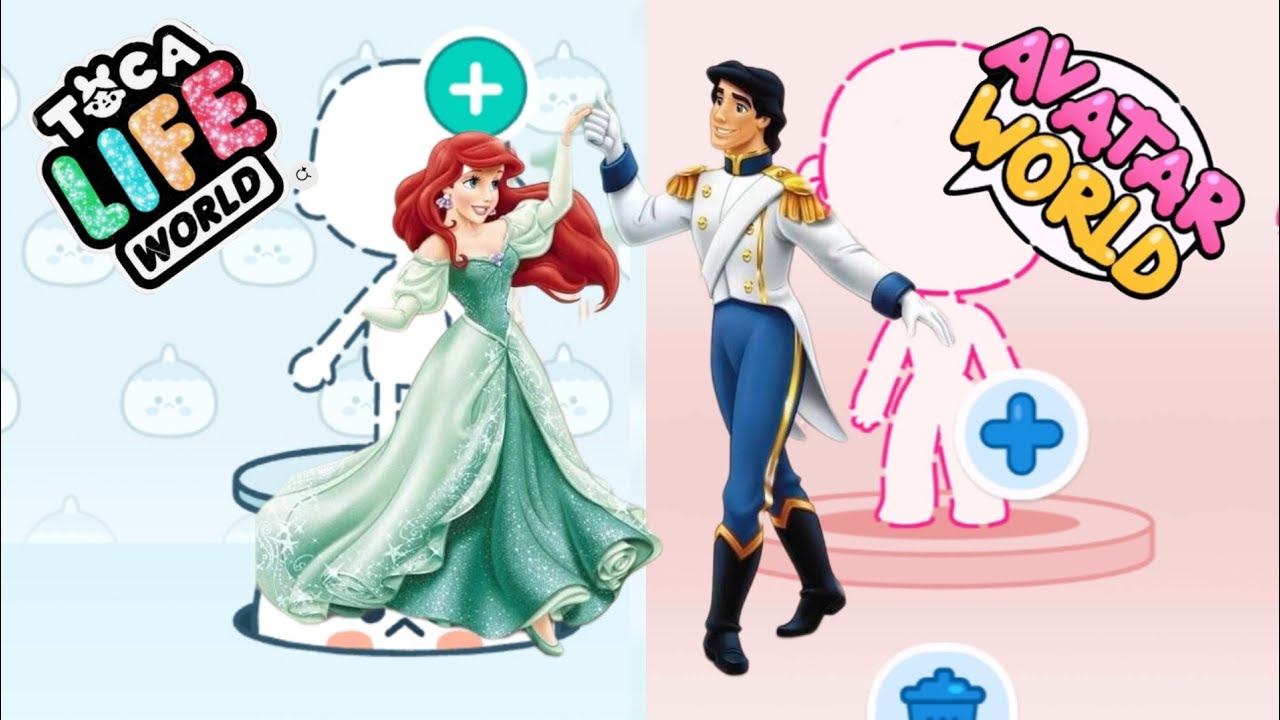 How To Make Ariel & Eric in Avatarworld and Tocalifeworld #avatarworld #tocaboca #ariel #video #pazu