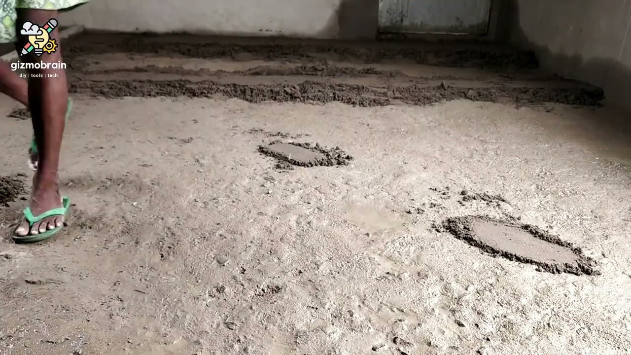 Make a cement floor and top it off with white cement