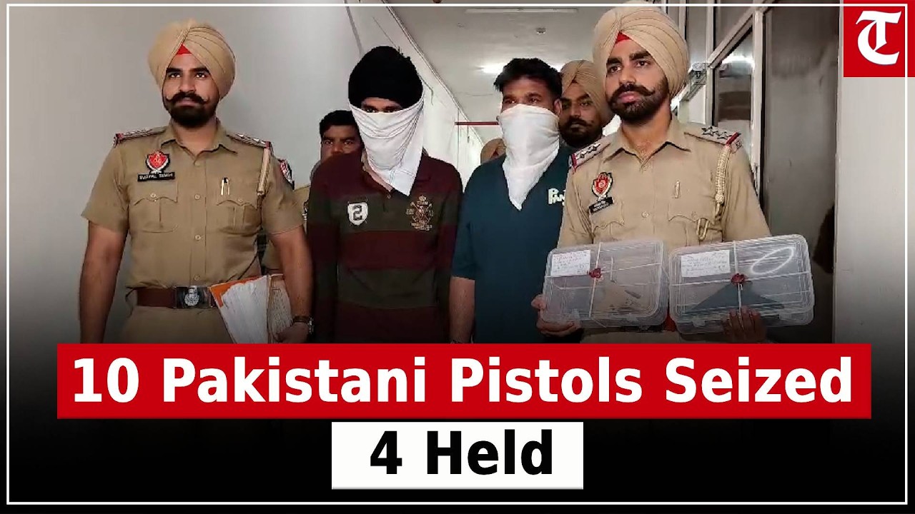 Amritsar Police Busts Gang Network, Arrests 4 Accused With 10 Pakistani Pistols