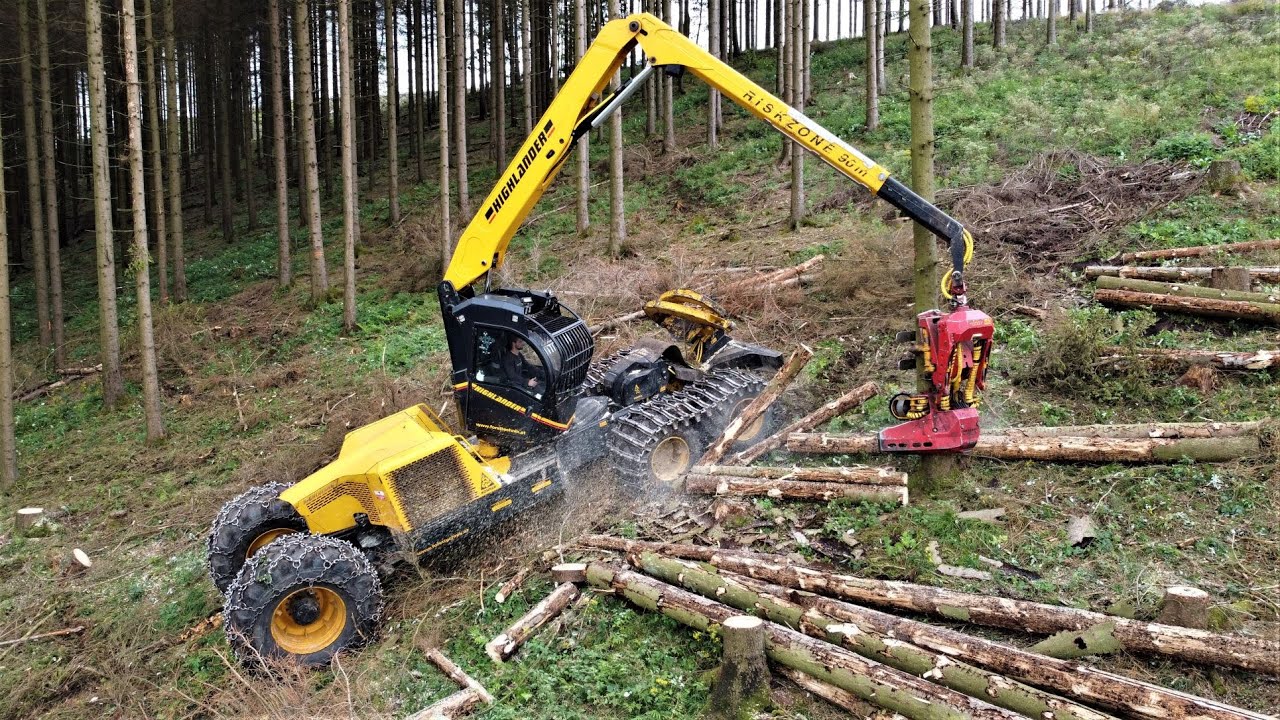 🌲*Highlander in Action* • HL20-1 - 6 Rad • Steilhang-Harvester • Konrad-Forsttechnik 🌲