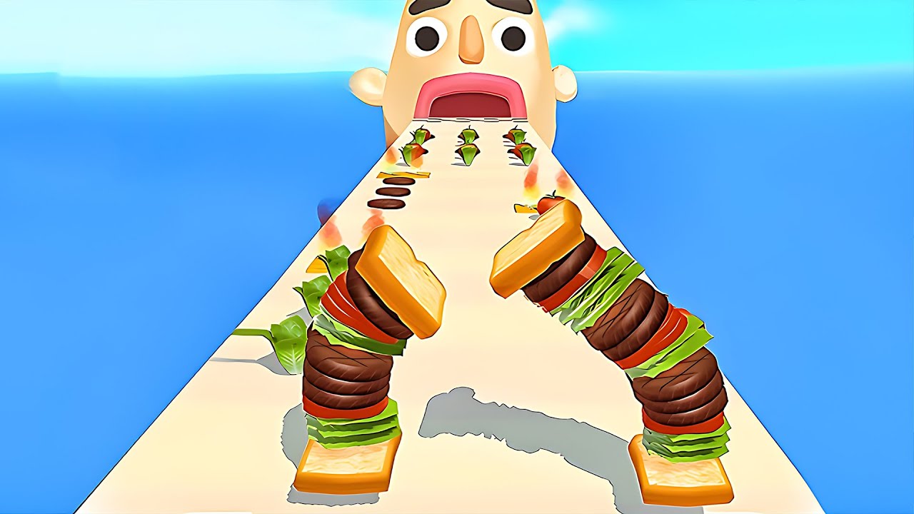 Sandwich Runner - SpeedRun All Levels Gameplay Walkthrough Android,ios New Update GBD79