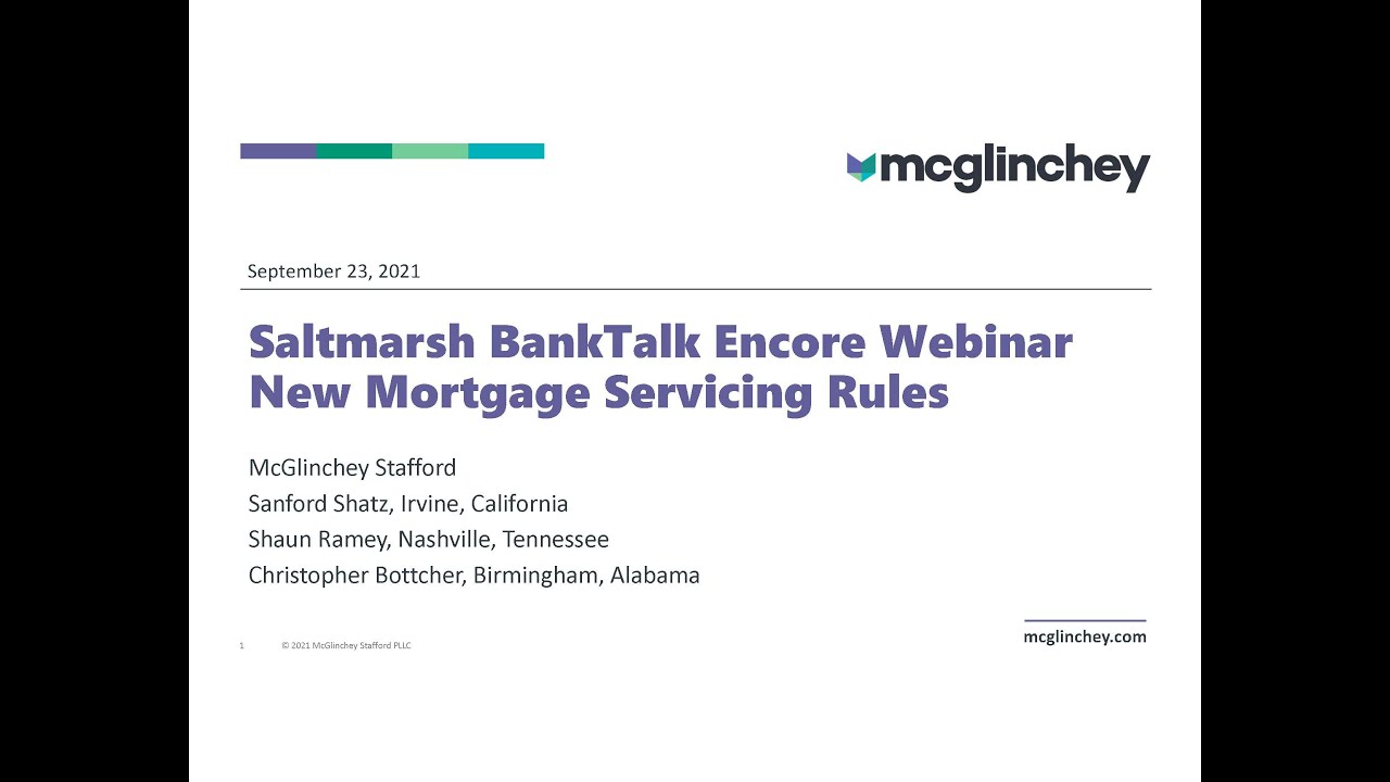 BankTalk Encore Webinar: New Mortgage Servicing Rules