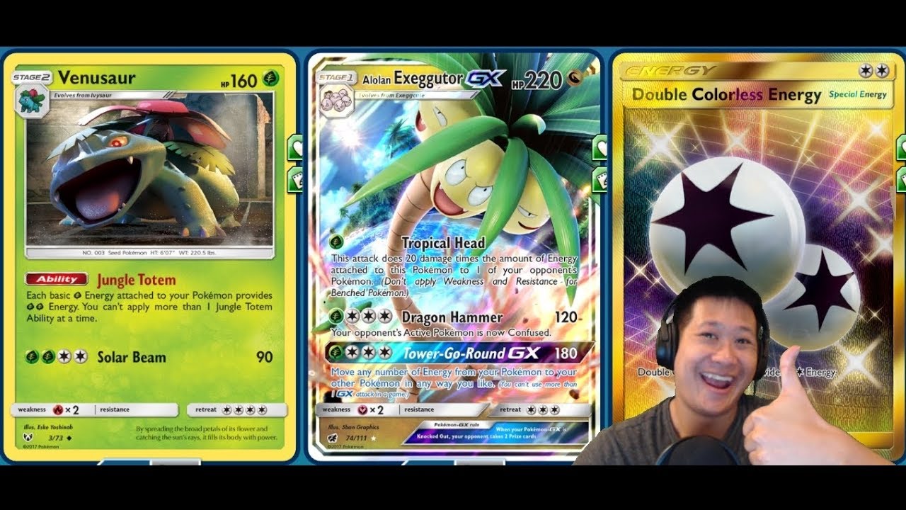 Dragon ALOLAN EXEGGUTOR GX Deck, Powerful Effects Behind Each Attack