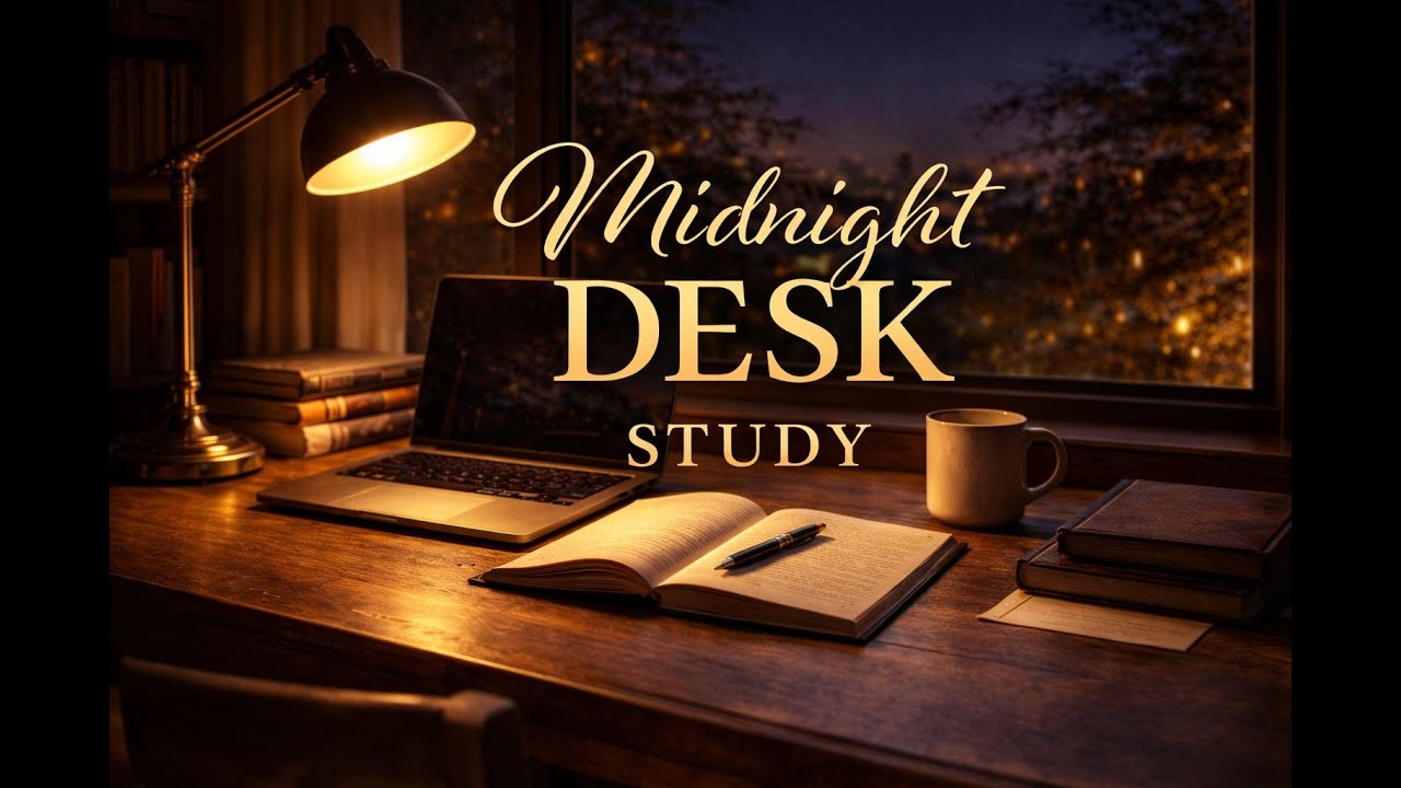 Midnight Desk 🌙 Calm Music for Studying