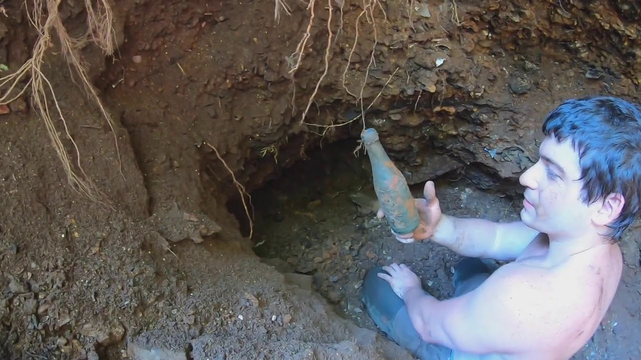 Creek Walking And Deep Hole Digging To Find Antique Bottles!!