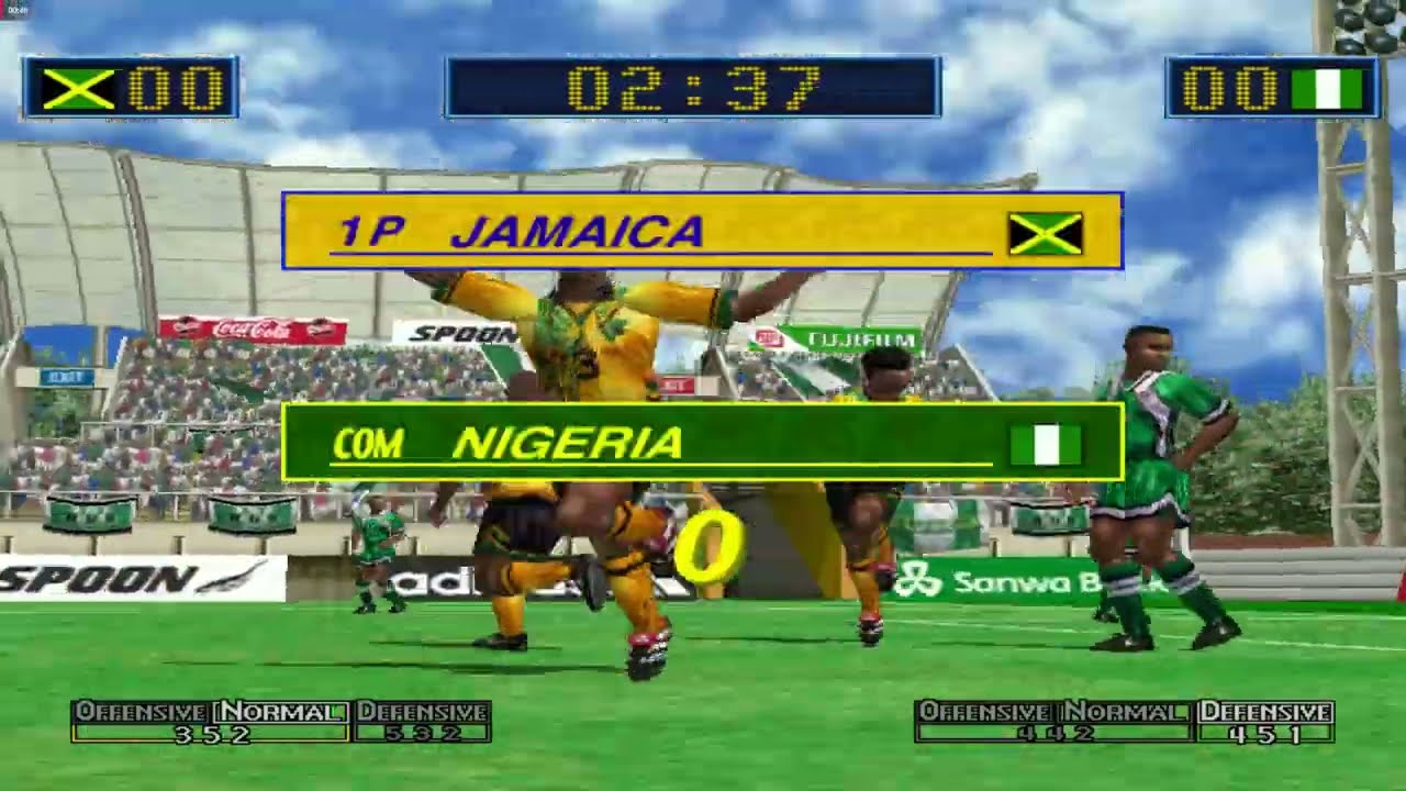 Virtua Striker 2 ver. 2000.1 - JAMAICA Playthrough - Arcade Mode