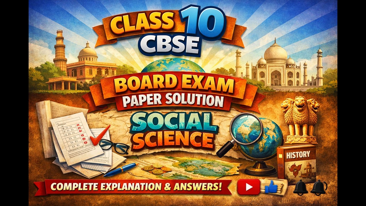 GRADE 10 CBSE BOARD EXAM 2026 SOLVED PAPER #cbse #boardexam #2026 #grade10 #socialscience #solutions