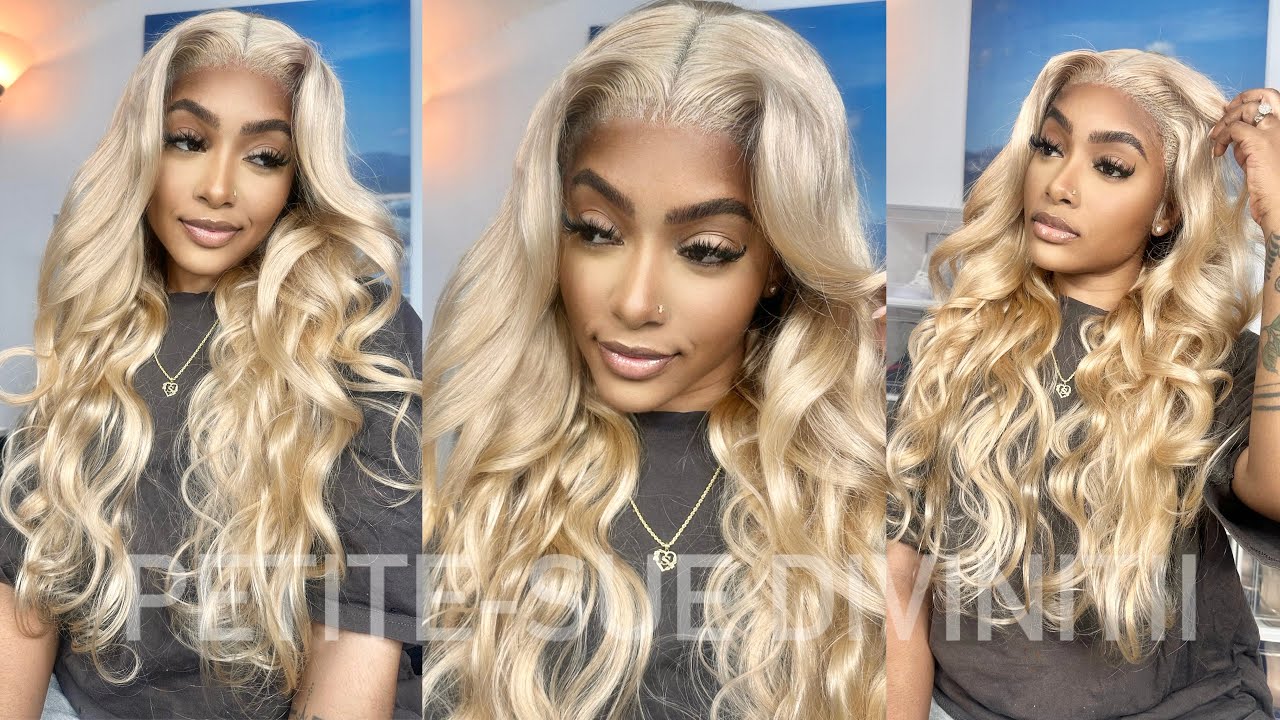 ASH BLONDE 13X4 HD LACE FRONT WIG INSTALL ft. Kiss Love Hair | PETITE-SUE DIVINITII