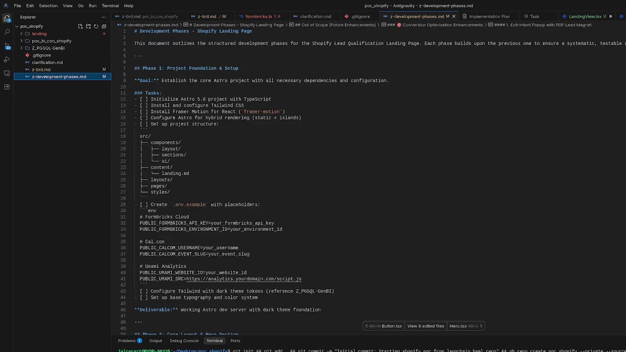 Vibe coding a landing page in a matter of minutes