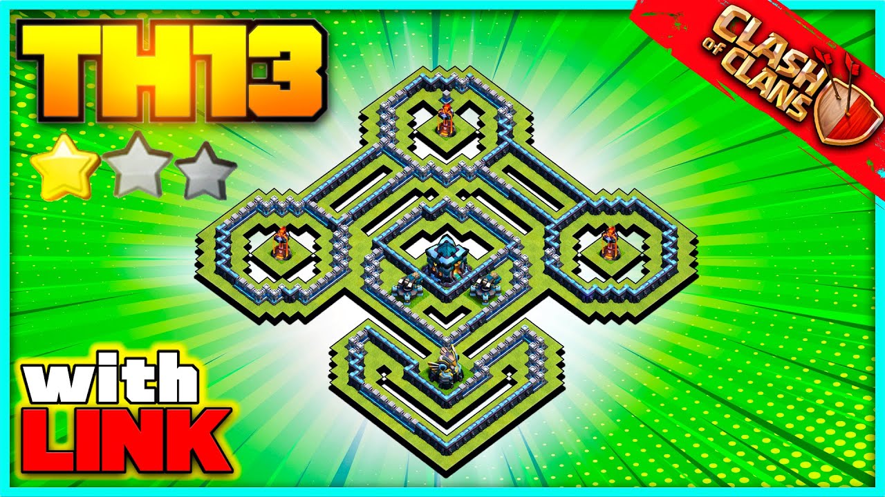*STAR* NEW BEST TH13 War Base - CoC Anti 2 Star TH13 Base - Town Hall 13 Clash of Clans