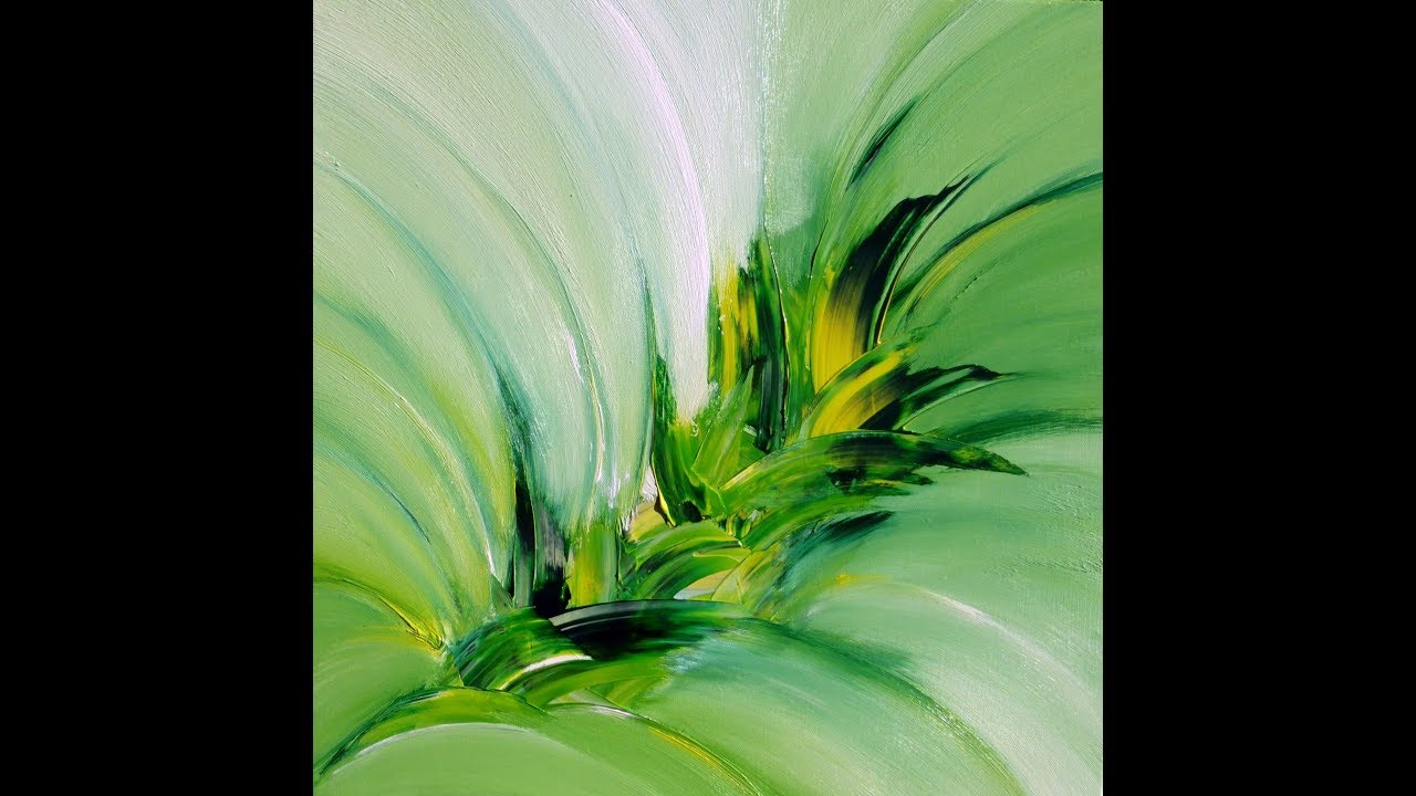 Green Explosion, abstract painting, Acrylic, abstrakte Malerei mit Acryl
