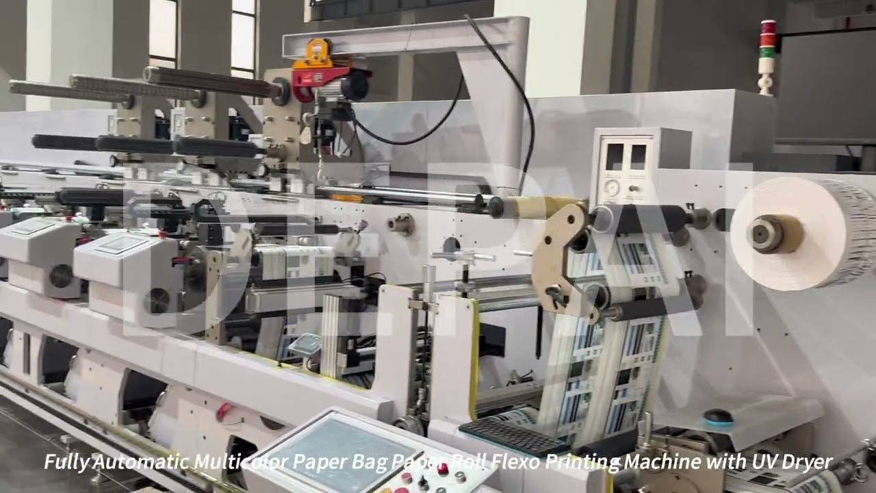 Fully Automatic Multicolor Paper Bag Paper Roll Flexo Printing Machine with UV Dryer