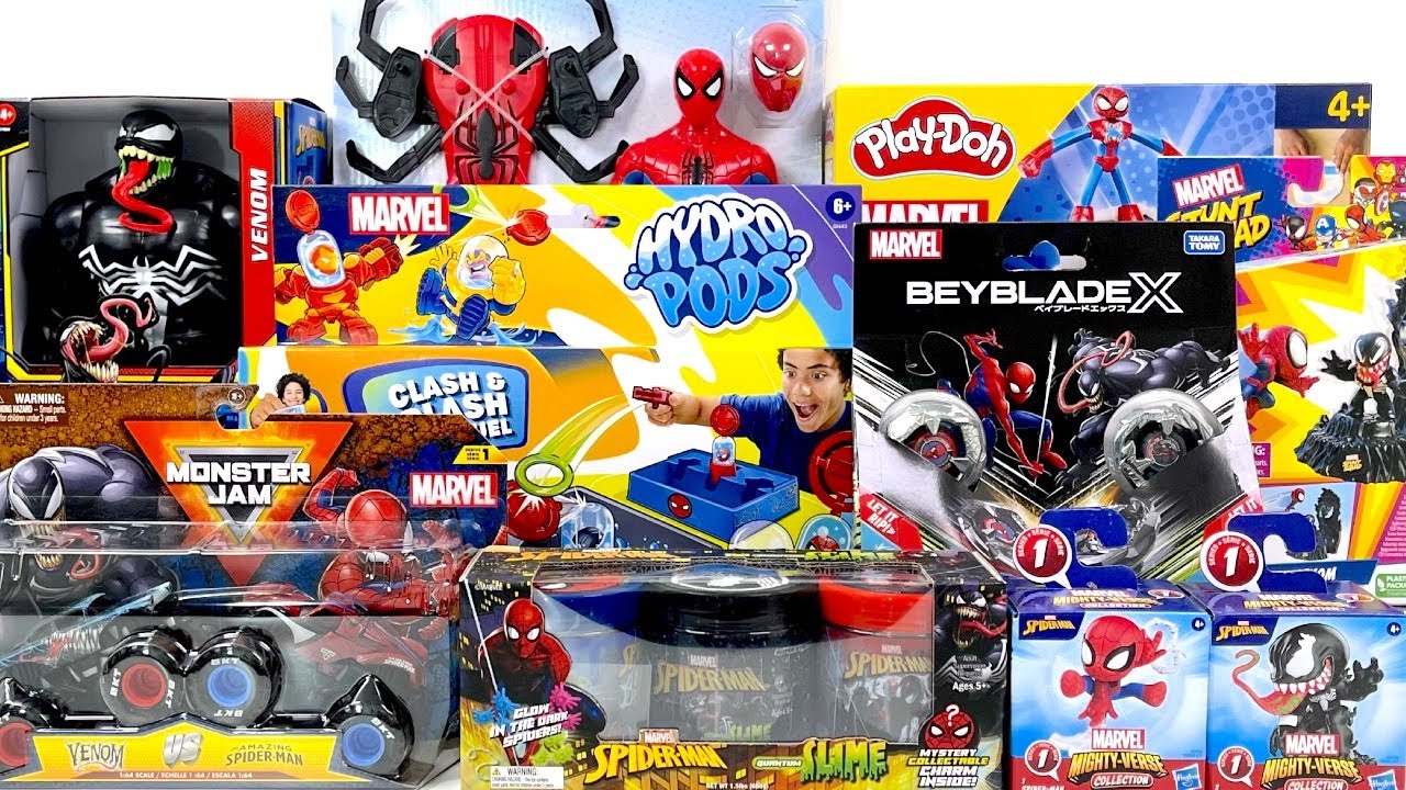 Spider-Man vs Venom toy collection ASMR unboxing | Spider-Man and Venom action figures | toy review