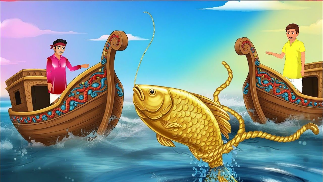 যাদুর সোনার মাছ | Moral Stories Cartoon Bengali | Fairy Tales Cartoon Bengali | Thakurmar jhuli 