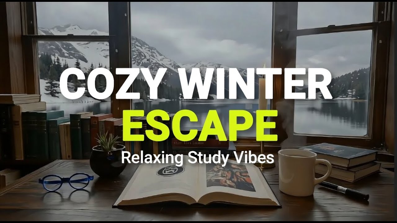 雪景氛圍 / 燭光閱讀 • 學習・工作・放鬆音樂 / Cozy Winter Window Ambience Snowy Lake View Reading Music • Study • Relax