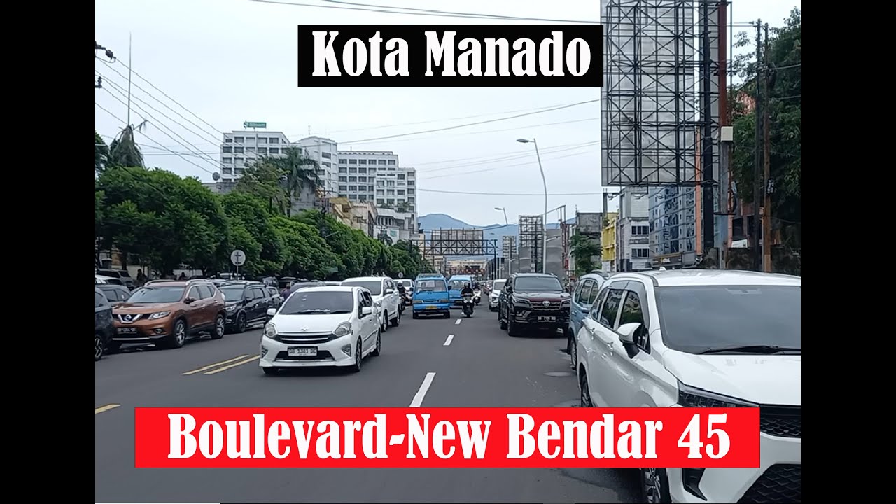Jalan pagi dari depan Arya Dutha Hotel Boulevard menuju New Bendar Pasar 45 Manado