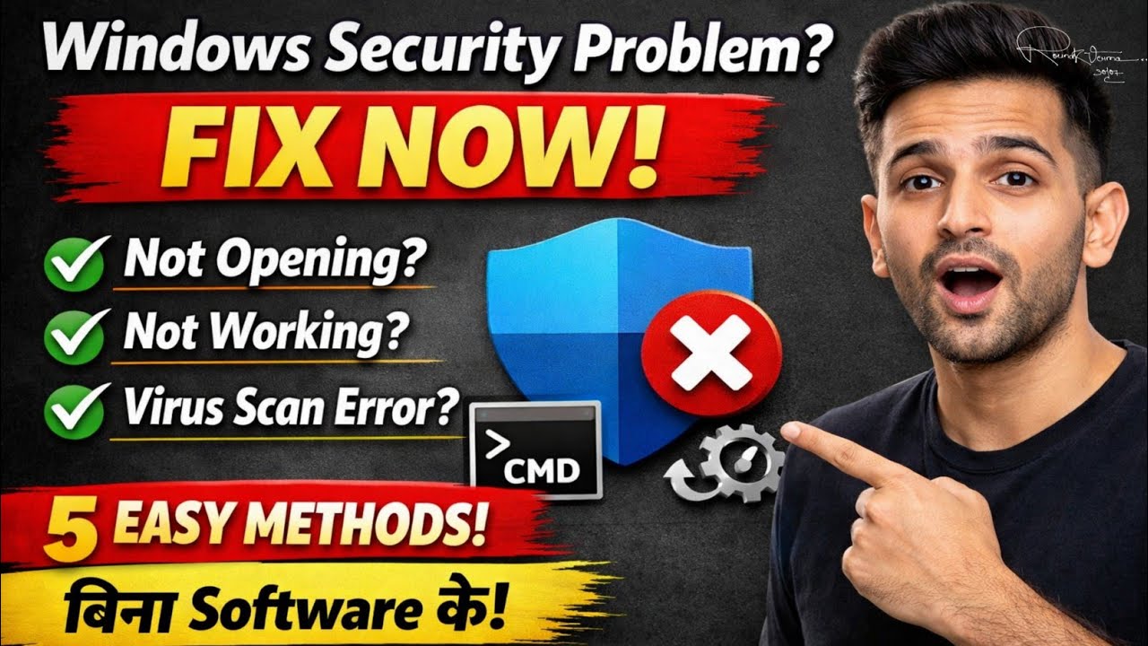 Windows Security Not Opening? 😱 5 Fixes That Actually Work (100% Working)