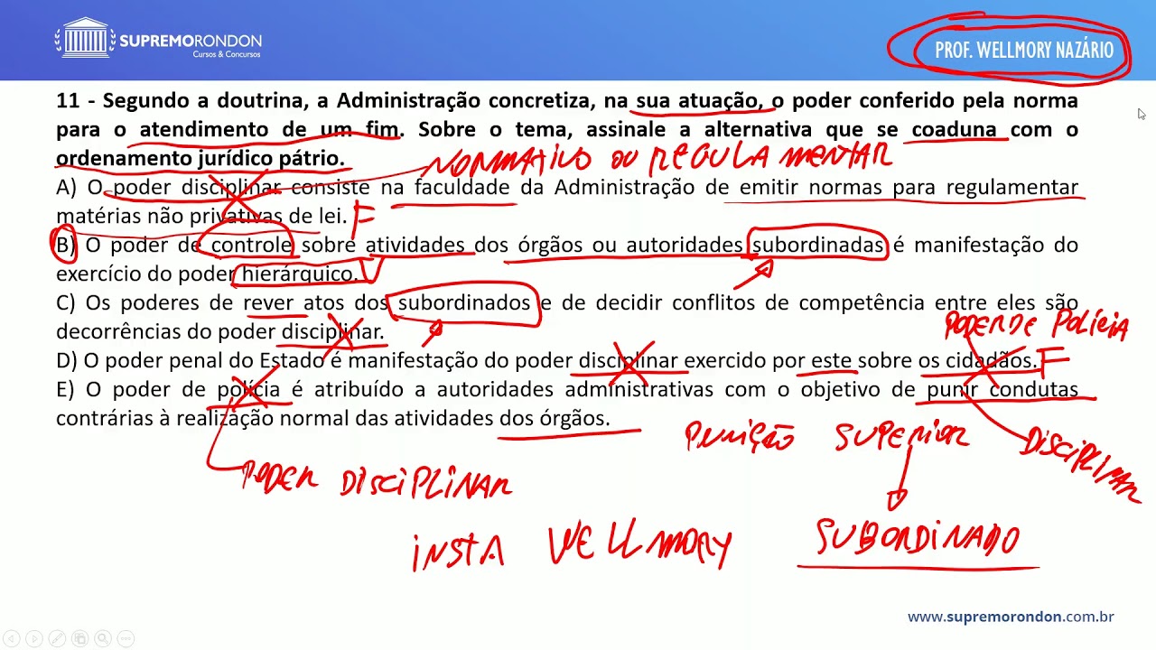 PC-PR - Maratona de Questões - Poderes Administrativos