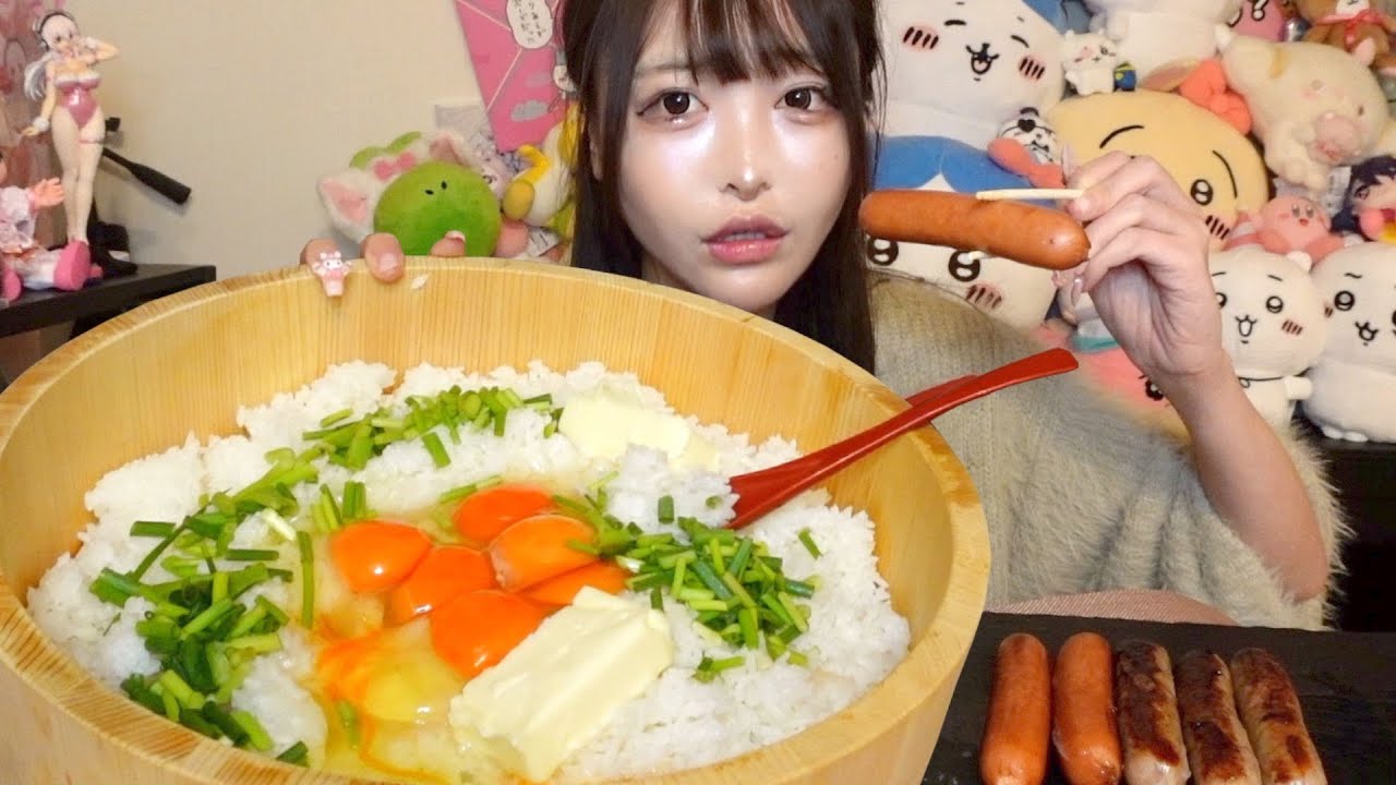 【大食い】バター丸ごと使った濃厚とろ〜り卵かけごはんを５合食べる動画【三年食太郎】