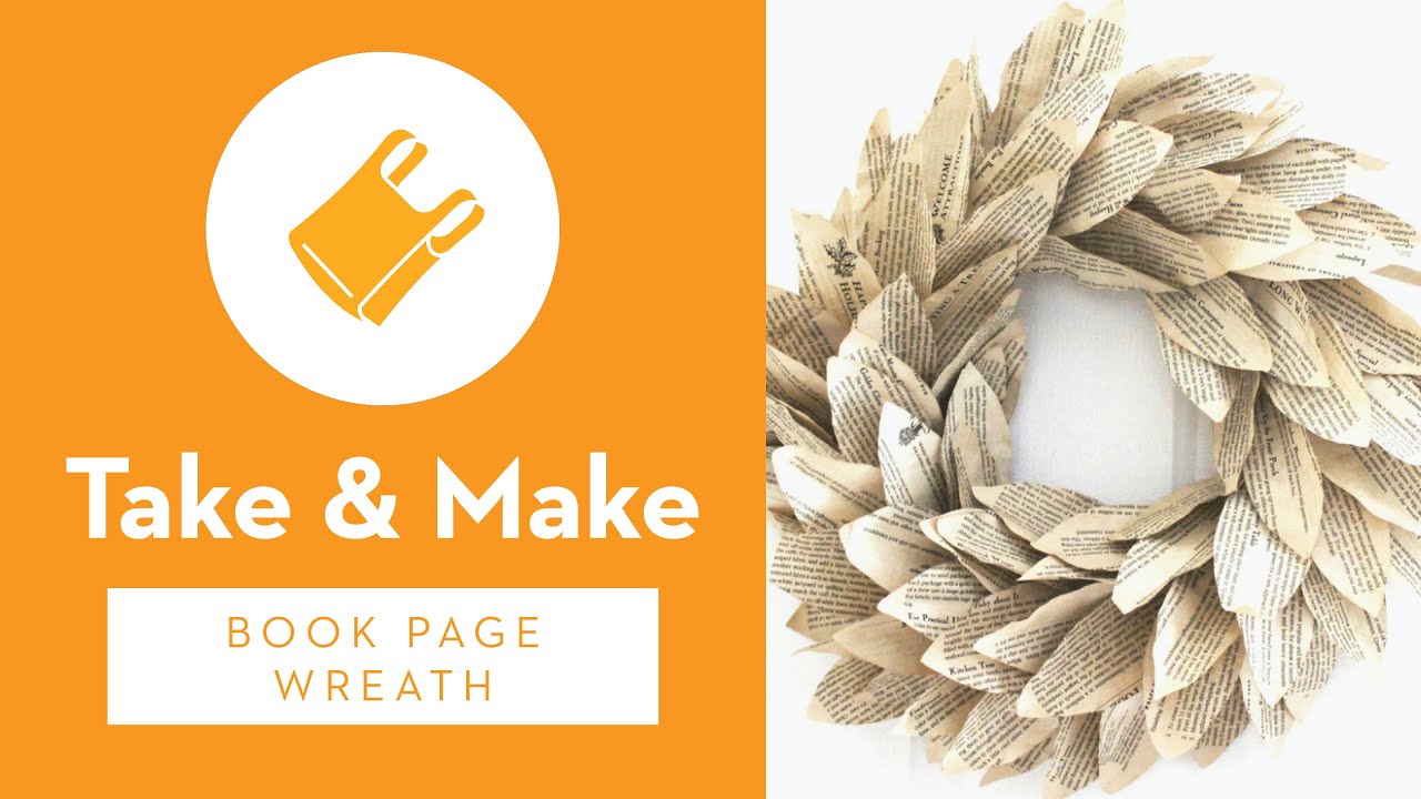 Take & Make—Book Page Wreath