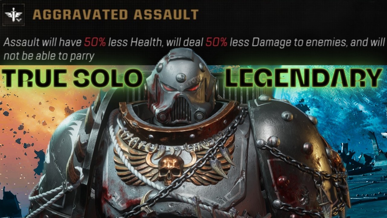 True Solo LEGENDARY - Aggravated Assault CHOKES Tyranids with NEW DASH BUILD | Patch12 #spacemarine2