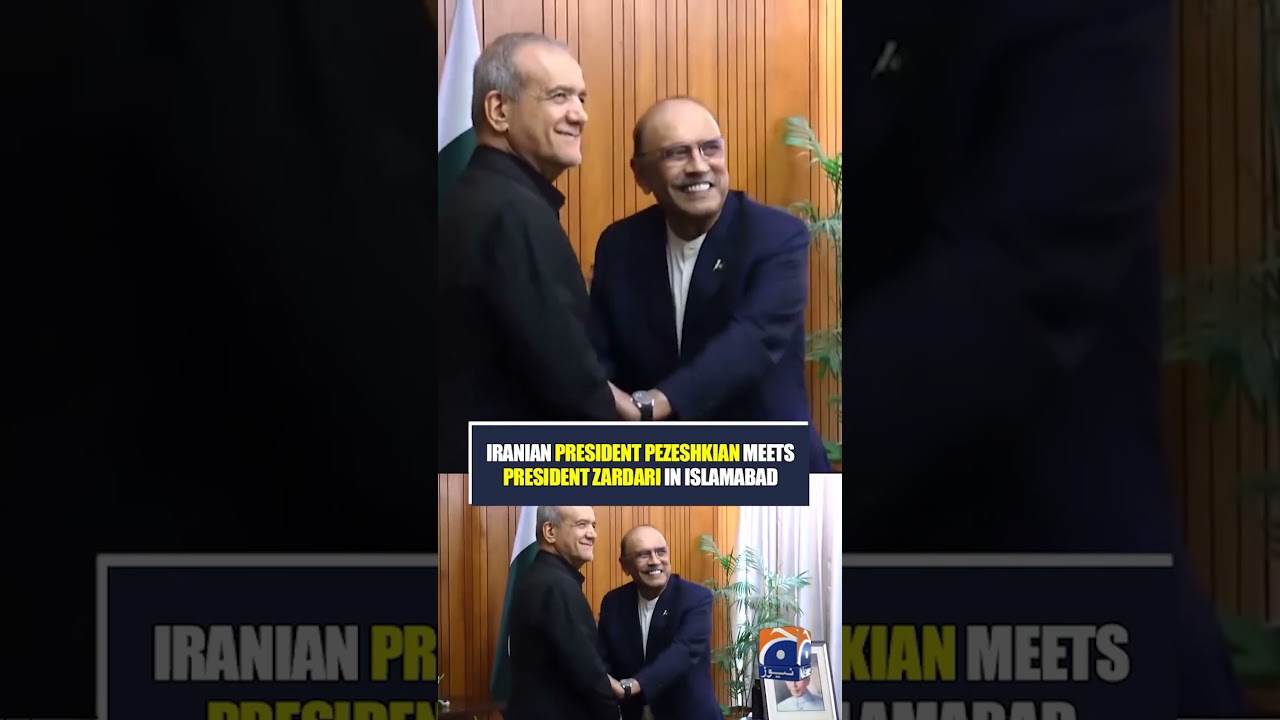 Iranian President Pezeshkian Meets President Zardari In Islamabad | Geo News English
