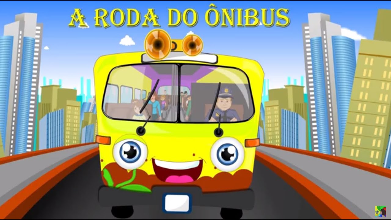A roda do ônibus roda, roda | Portuguese Wheels on the bus | Video musical infantil