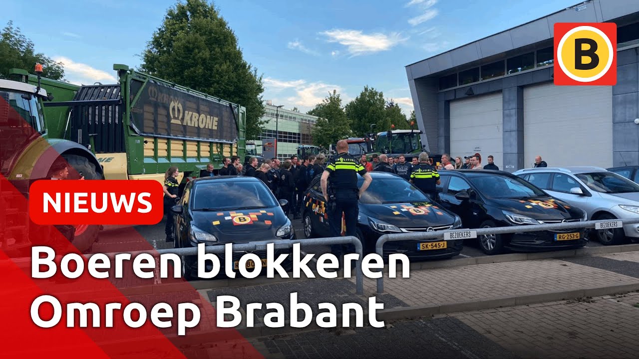 Tientallen boeren blokkeren gebouw van Omroep Brabant | Omroep Brabant
