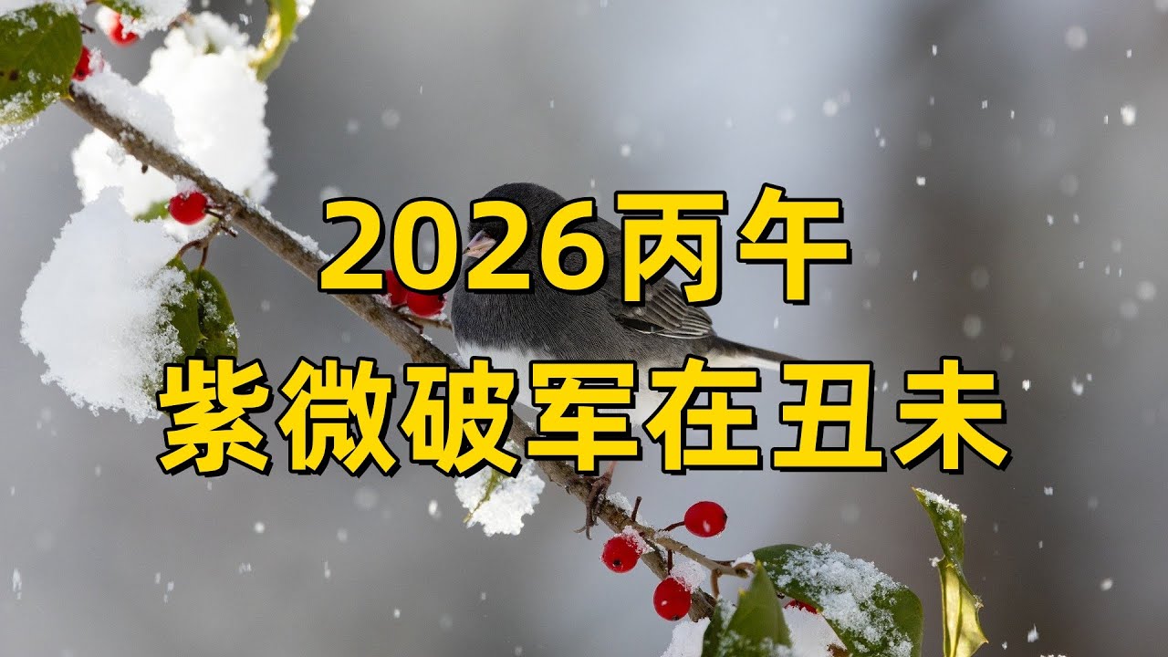 2026年丙午年紫微斗数十二基本盘运势：紫微破军坐丑未