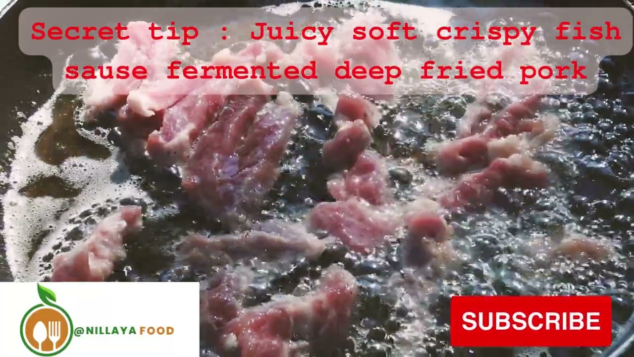 Secret tips: Juicy soft crispy fish sauce fermented deep fried pork #food