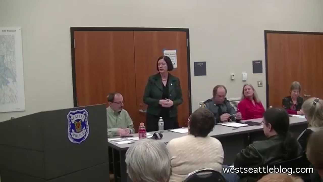 Seattle Police Chief Kathleen O'Toole in West Seattle
