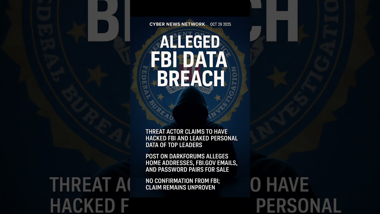 Alleged FBI Breach #fbi #databreach #cyberattack
