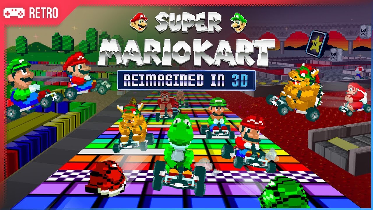 Super Mario Kart (1992) Reimagined in 3D graphics!