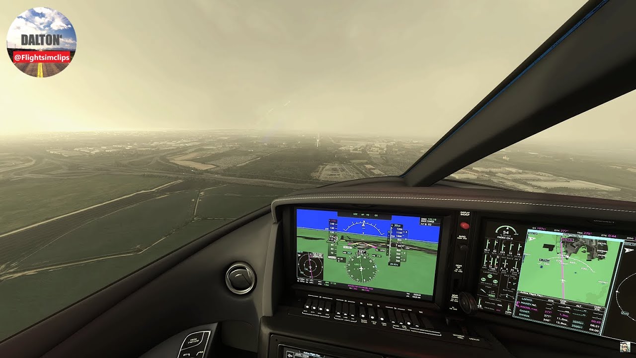 @Dalton-Flightsimclips | EIDW Dublin International, crosswind ILS RWY 28L, Cirrus Vision Jet G2