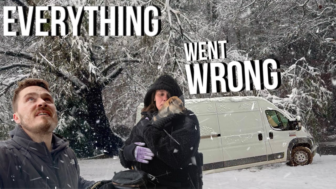 Переживаем зимнюю снежную бурю в нашем кемперване
