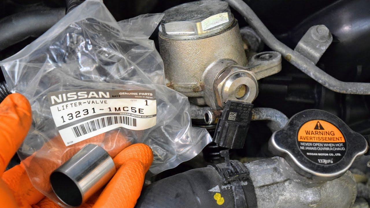 Infiniti Nissan 5.6 liter V8 High Pressure Fuel Pump removal to service Lifter Valve. VK56VD hpfp